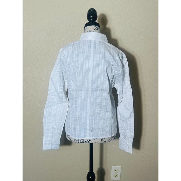 NWT Monterey Bay Women's White Button Up Blouse 12 - Picture 3 of 9